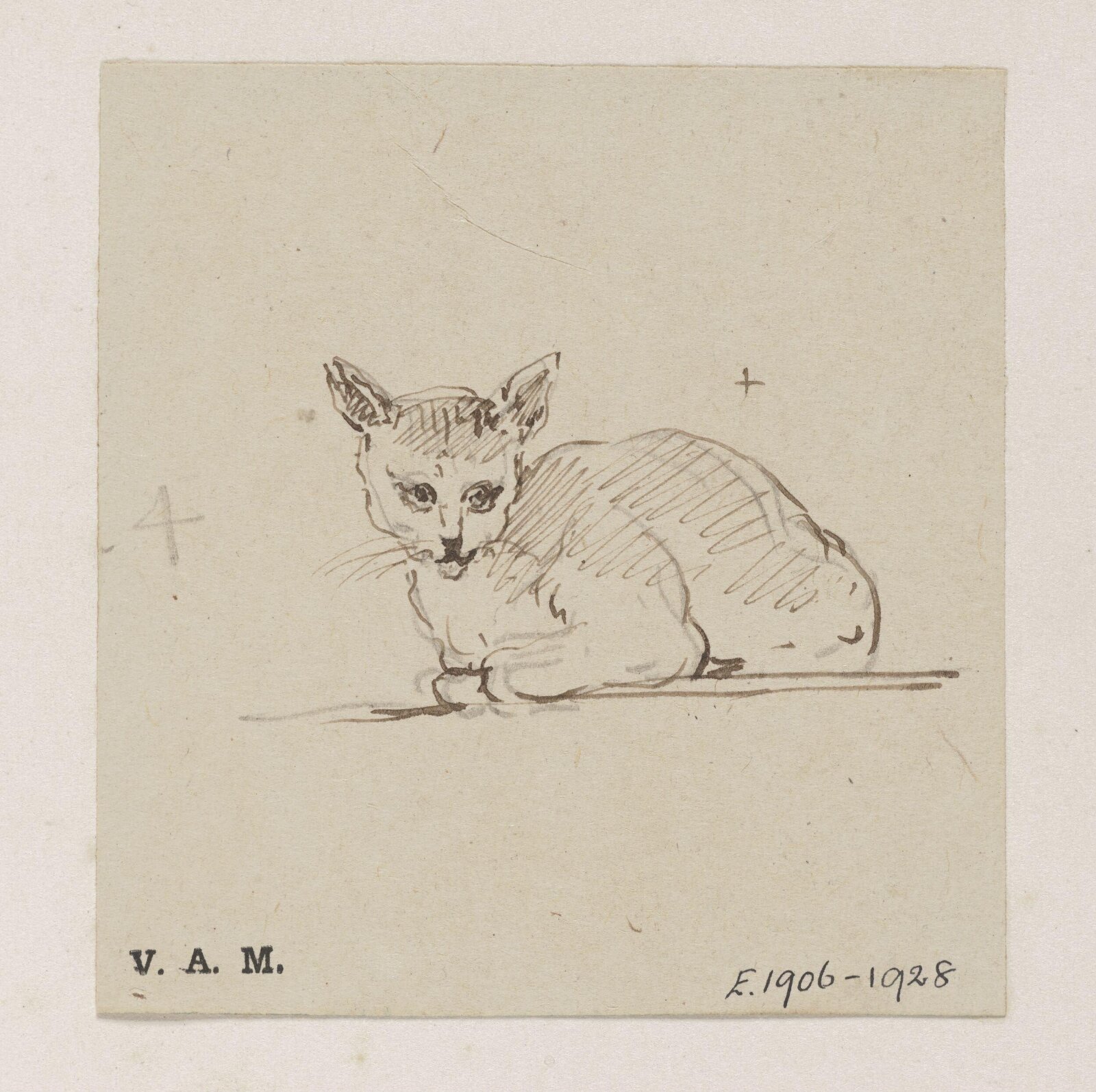 A cat, George Chinnery, 29/09/1825 - 30/05/1852