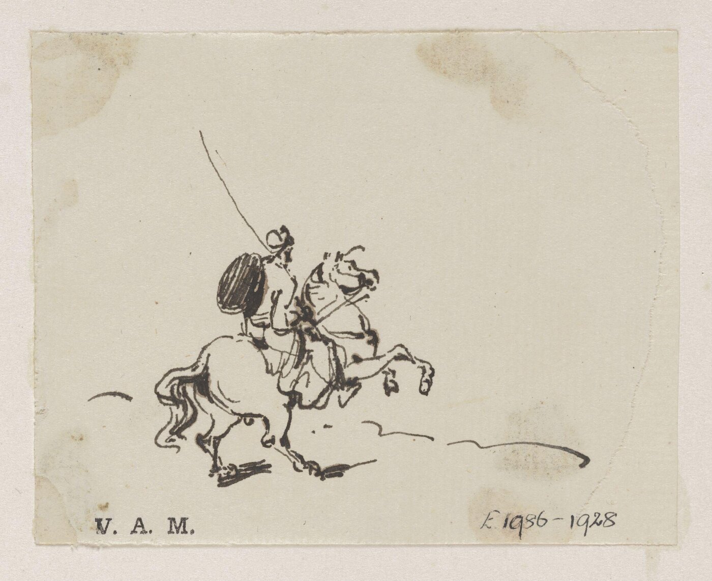 George Chinnery, An Indian soldier on a horse