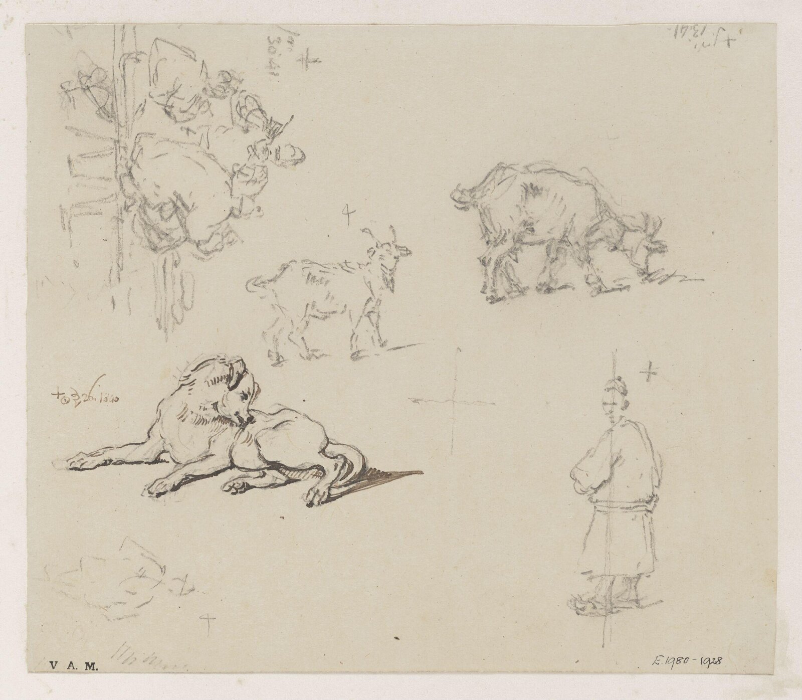 Figures and animals, George Chinnery, 26/12/1840 - 30/01/1841
