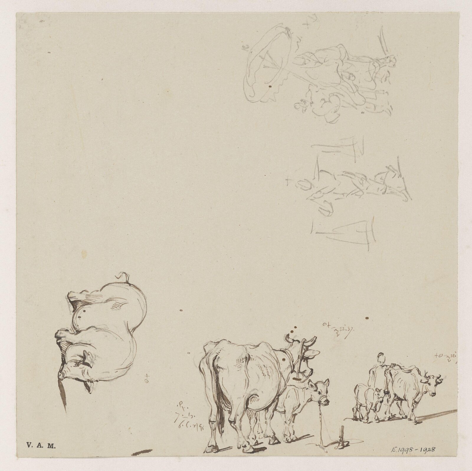 Figures and animals, George Chinnery, 22/11/1837