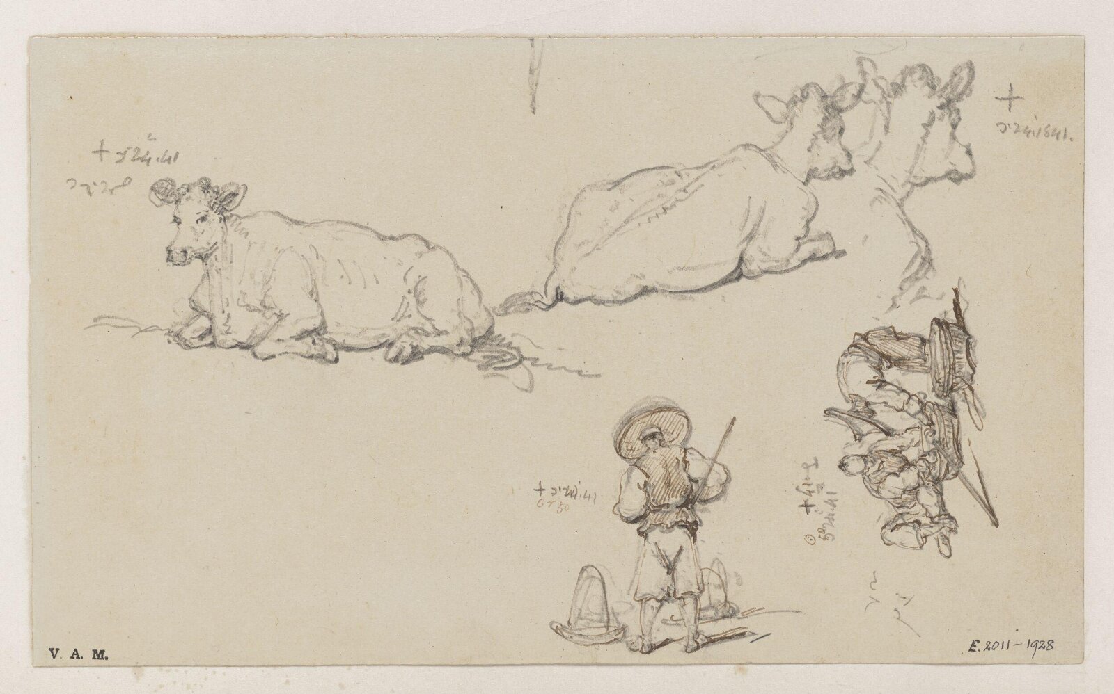 Figures and cattle, George Chinnery, 24/05/1841 - 31/03/1850