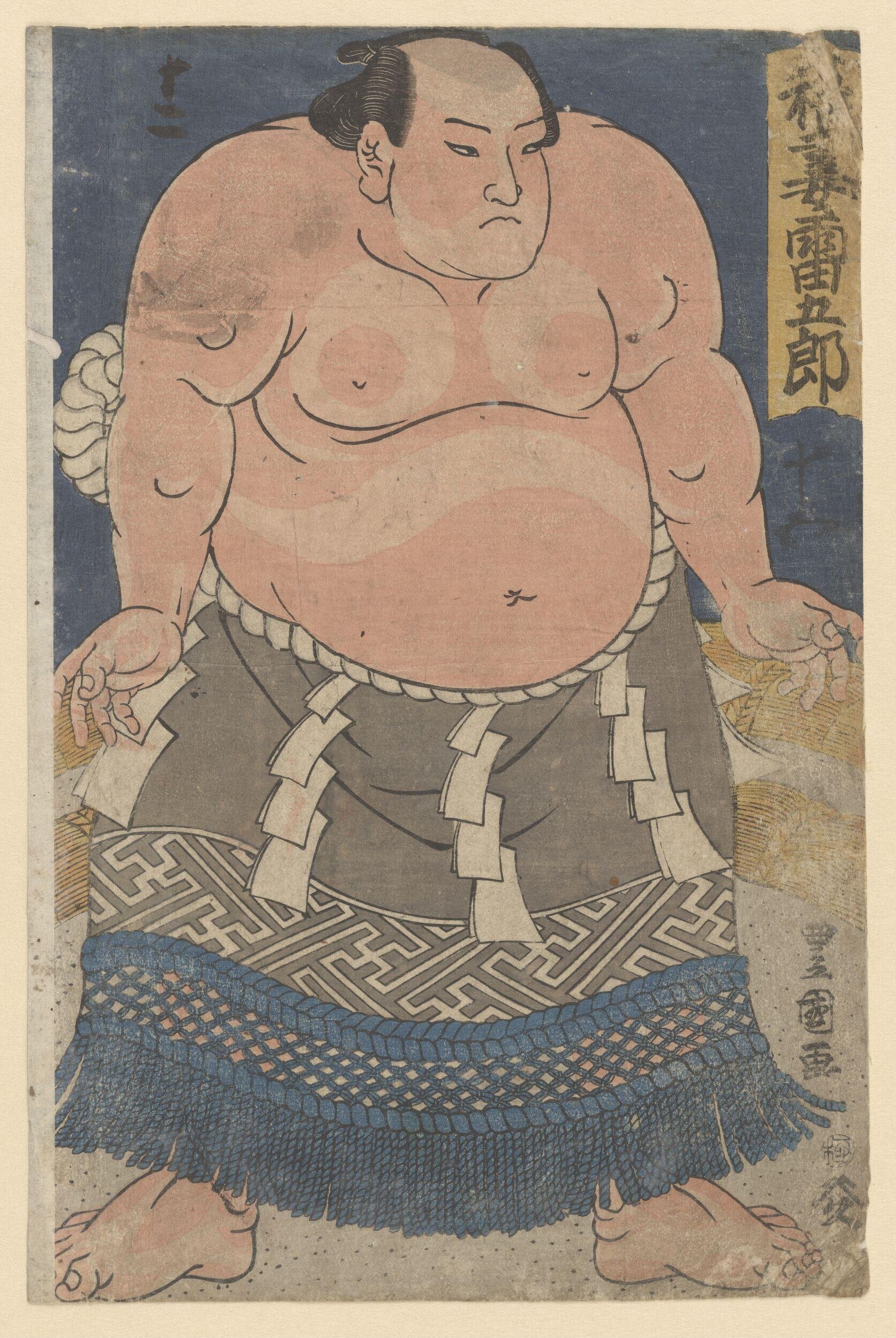 Yokozuna Inazuma Raigorō by Utagawa Toyokuni I