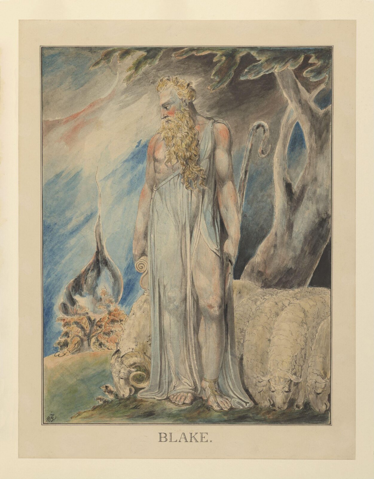 Moses and the Burning Bush, William Blake, ca. 1800-03