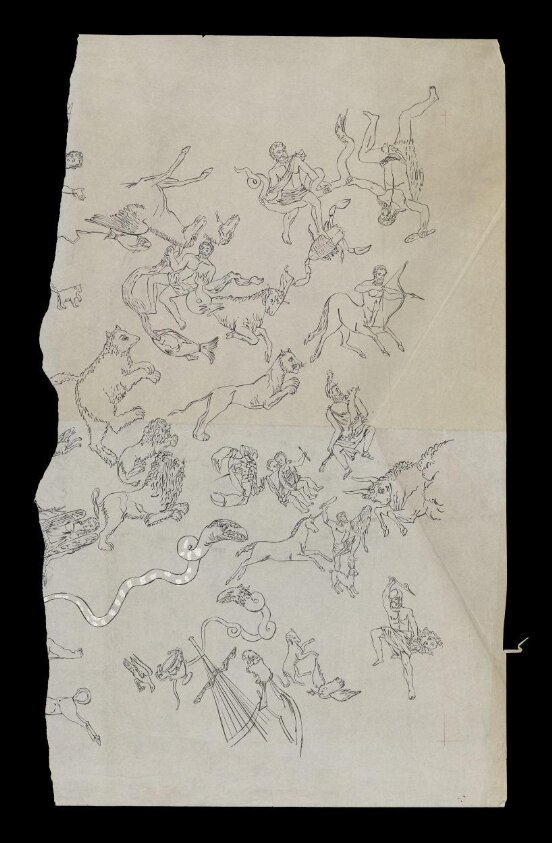 Textile Design with Mythological Figures