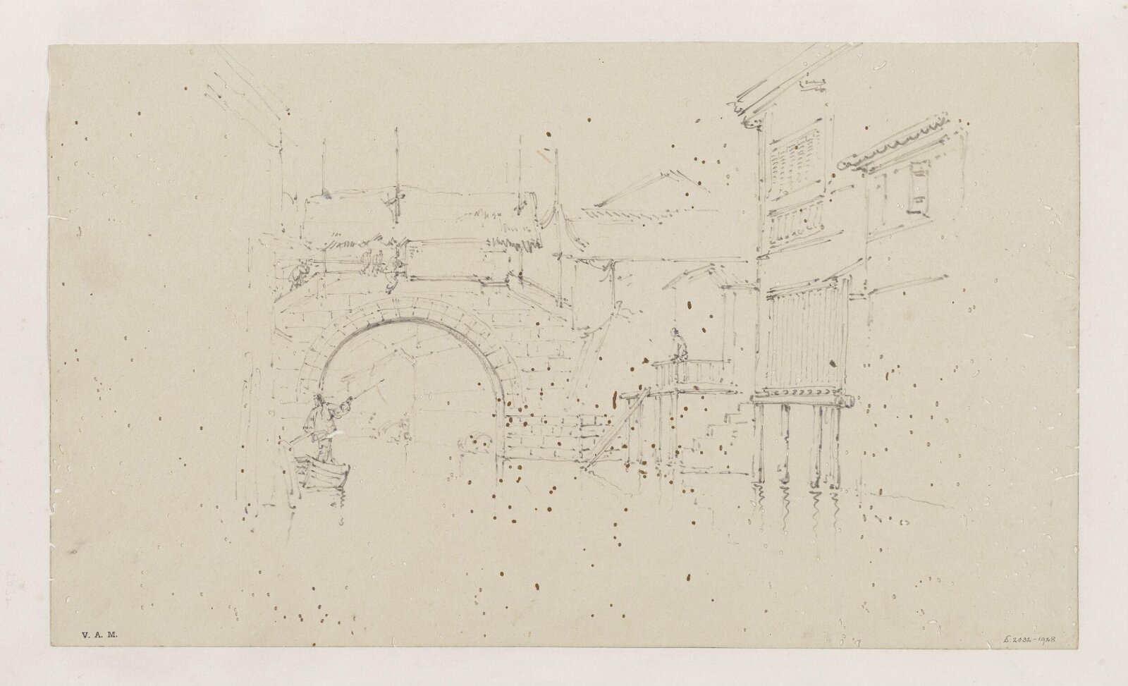 A bridge at Honan, George Chinnery, 29/09/1825 - 30/05/1852