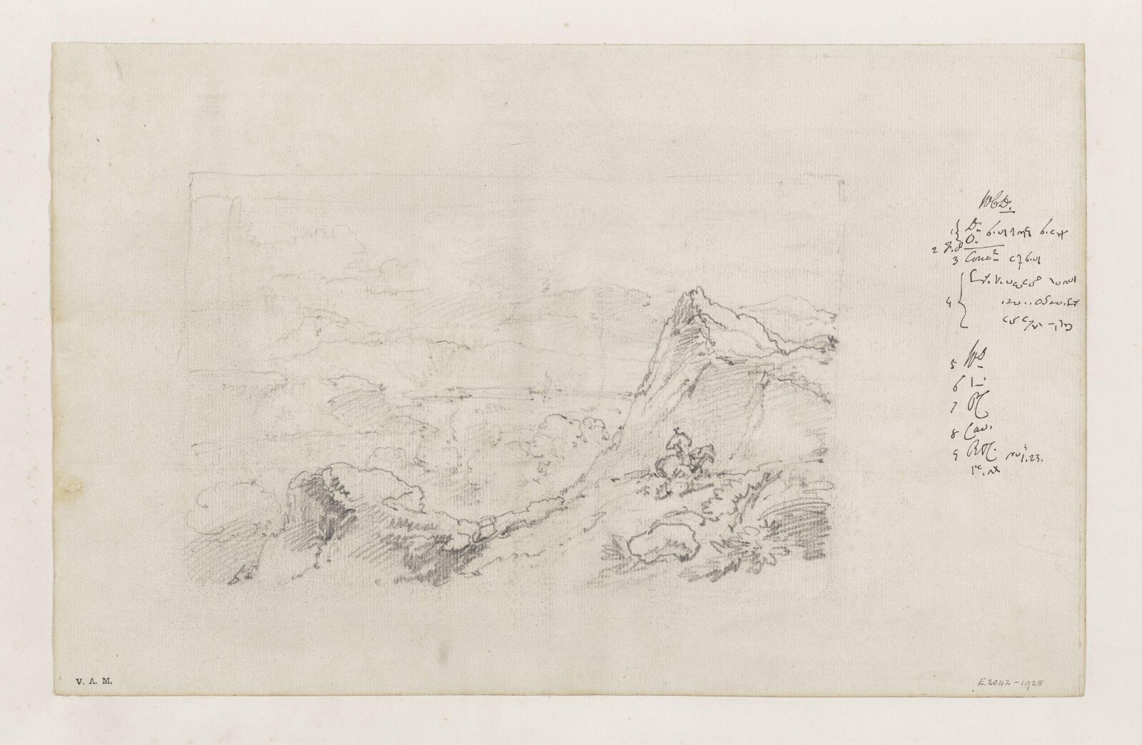 A rocky landscape, George Chinnery, 01/04/1823