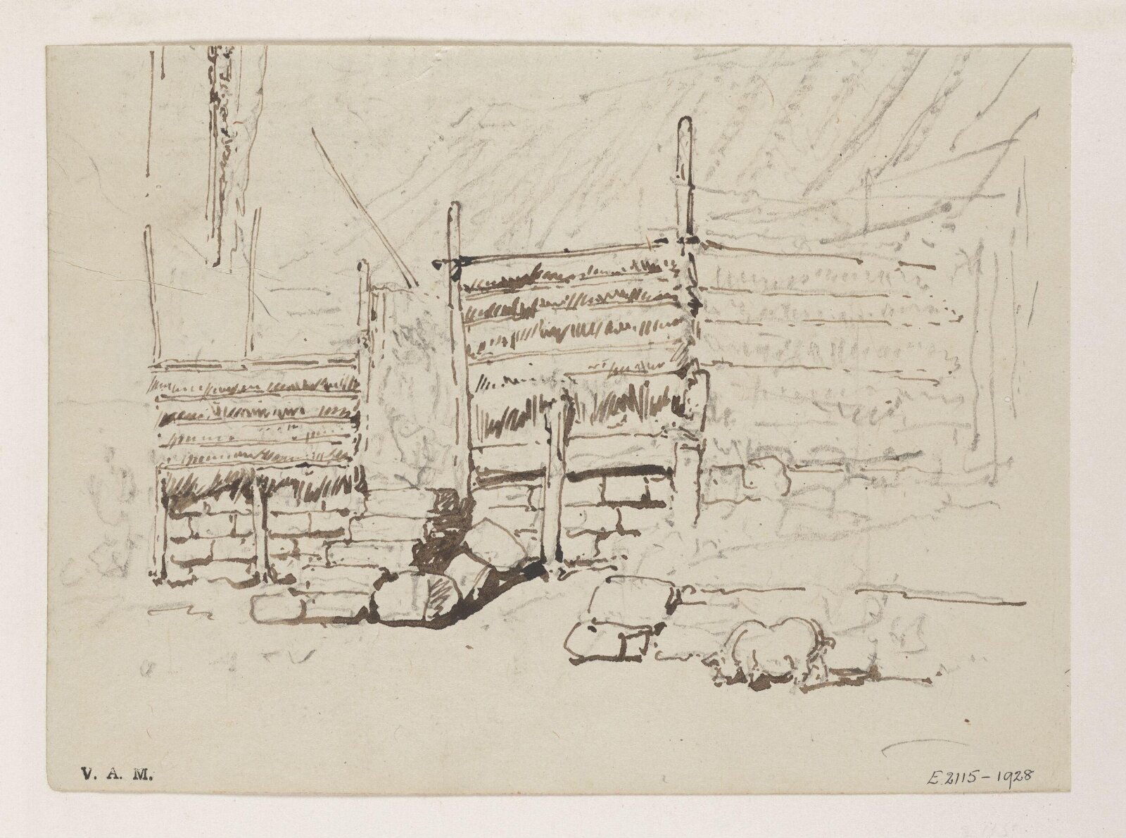 An enclosure, Macau, George Chinnery, 29/09/1825 - 30/05/1852