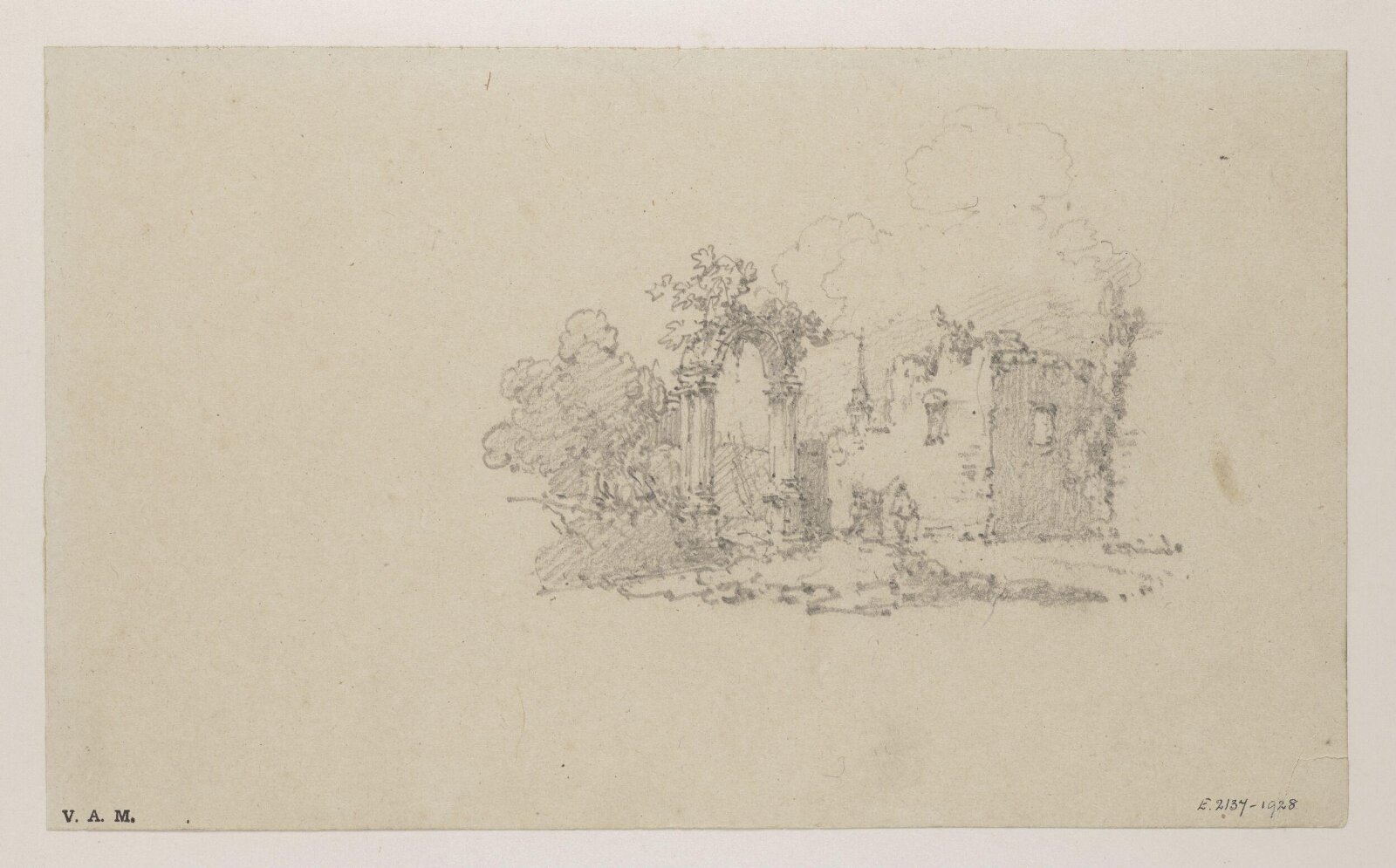 Overgrown ruins, George Chinnery, 21/12/1802 - 30/05/1852