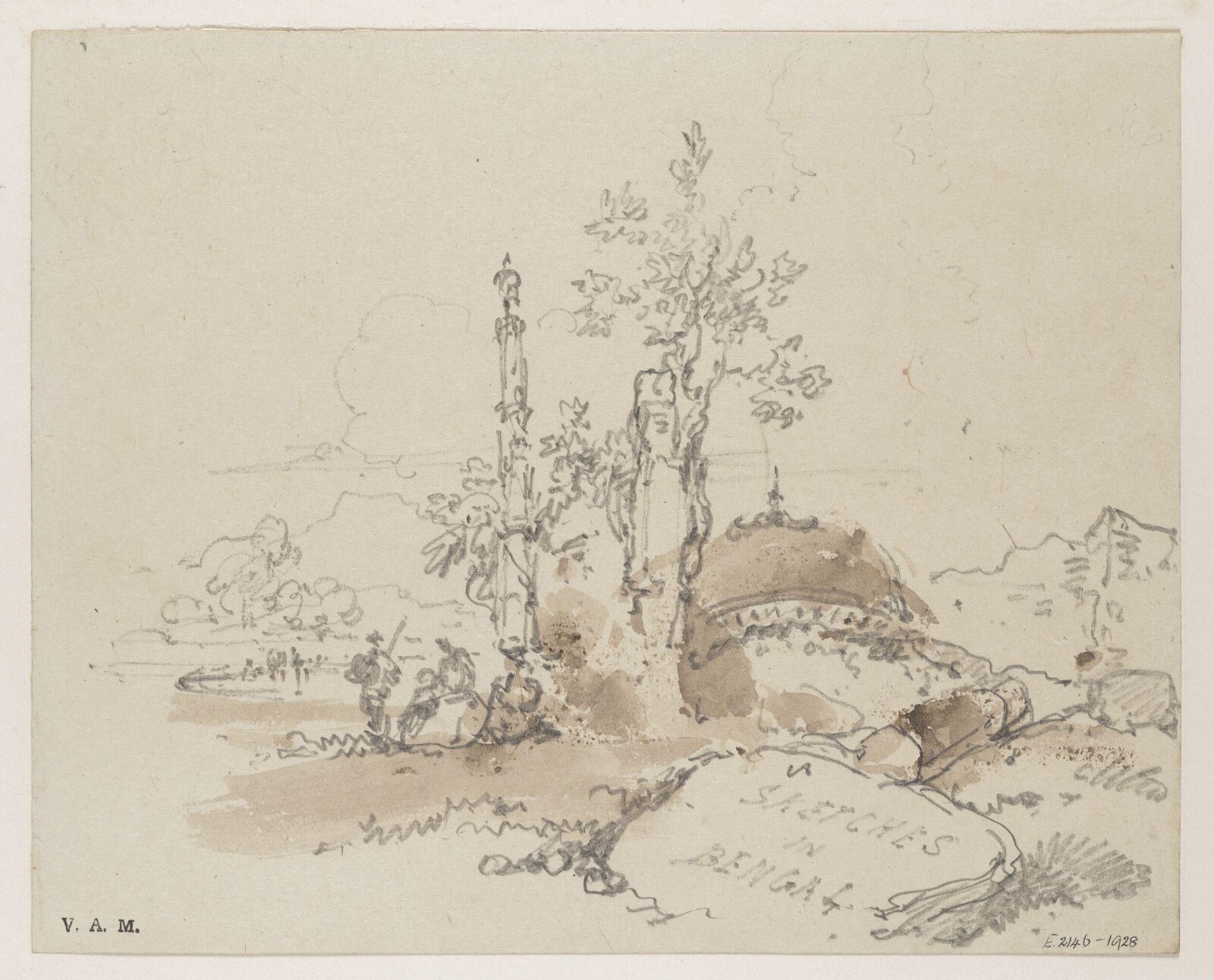Overgrown ruins, Bengal, George Chinnery, 21/12/1802 - 13/07/1825