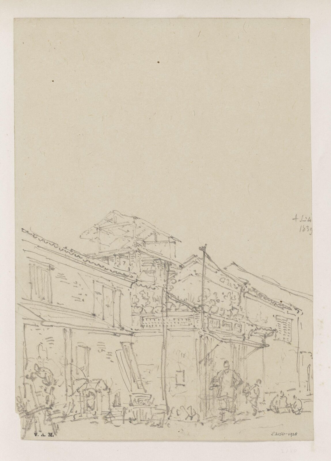 Street scene, Macau, George Chinnery, 04/06/1839