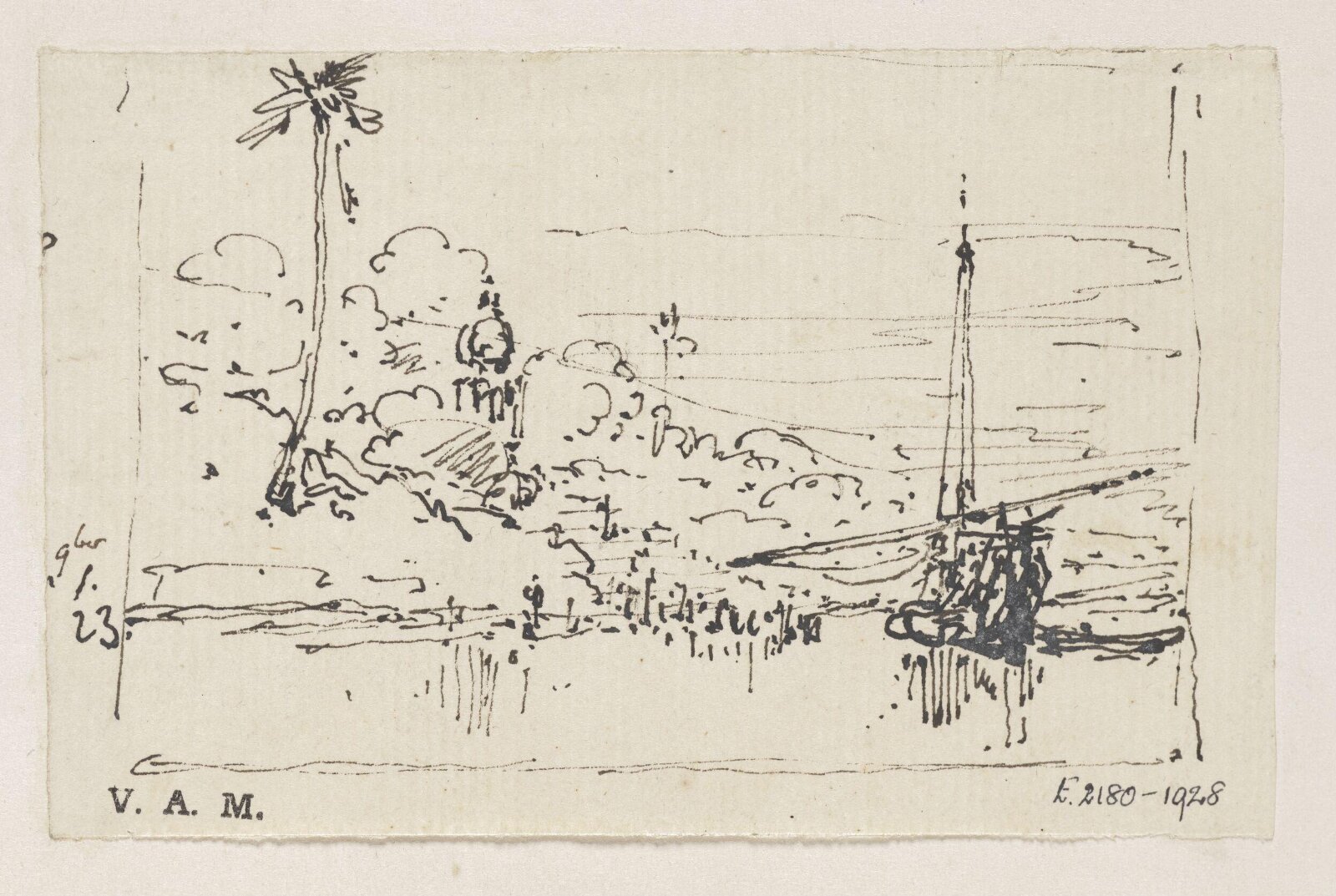 Indian landscape, George Chinnery, 01/10/1823