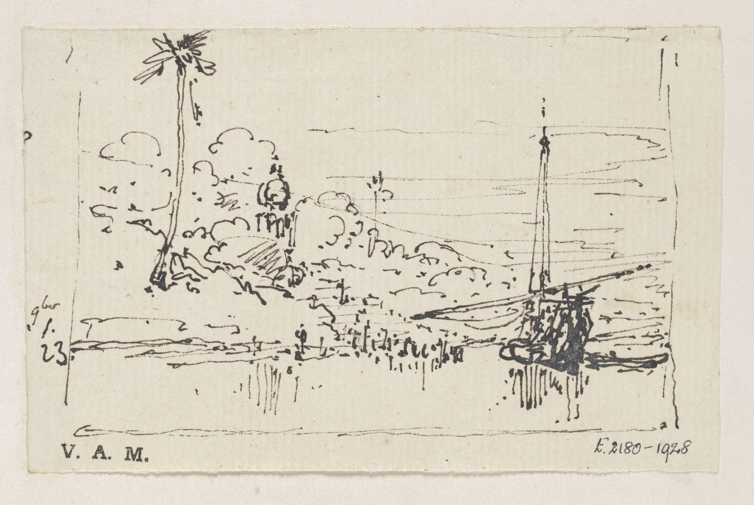 Indian landscape, George Chinnery, 01/10/1823