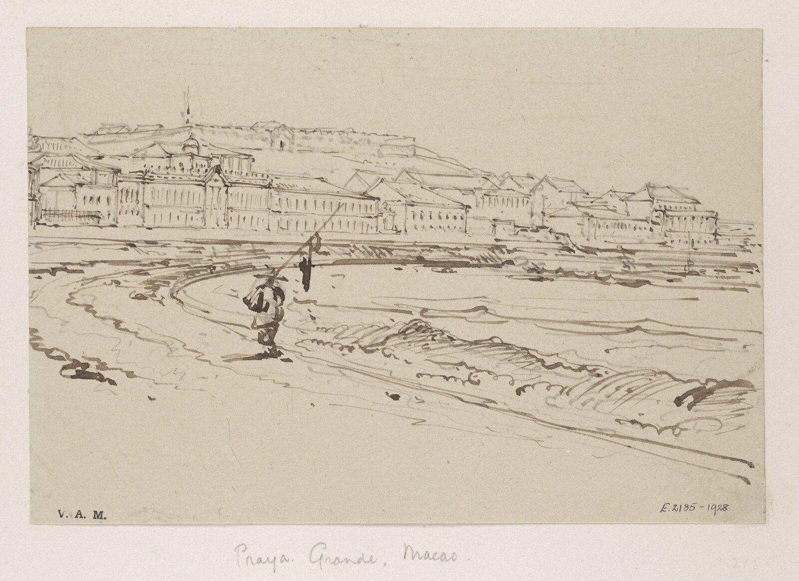 The Praya Grande, Macau, George Chinnery, 29/09/1825 - 30/05/1852