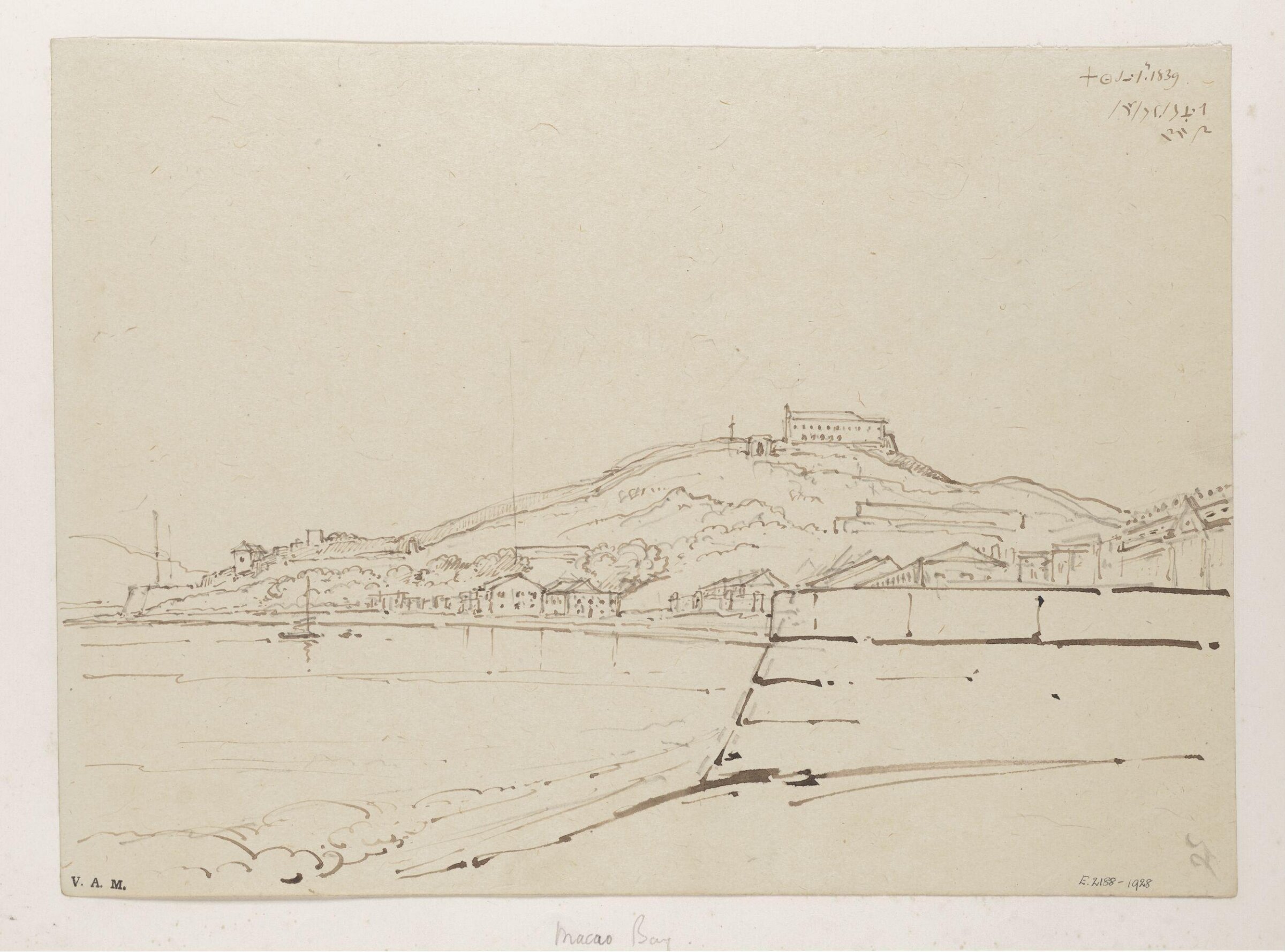 The Praya Grande, Macau, looking west, George Chinnery, 01/06/1839