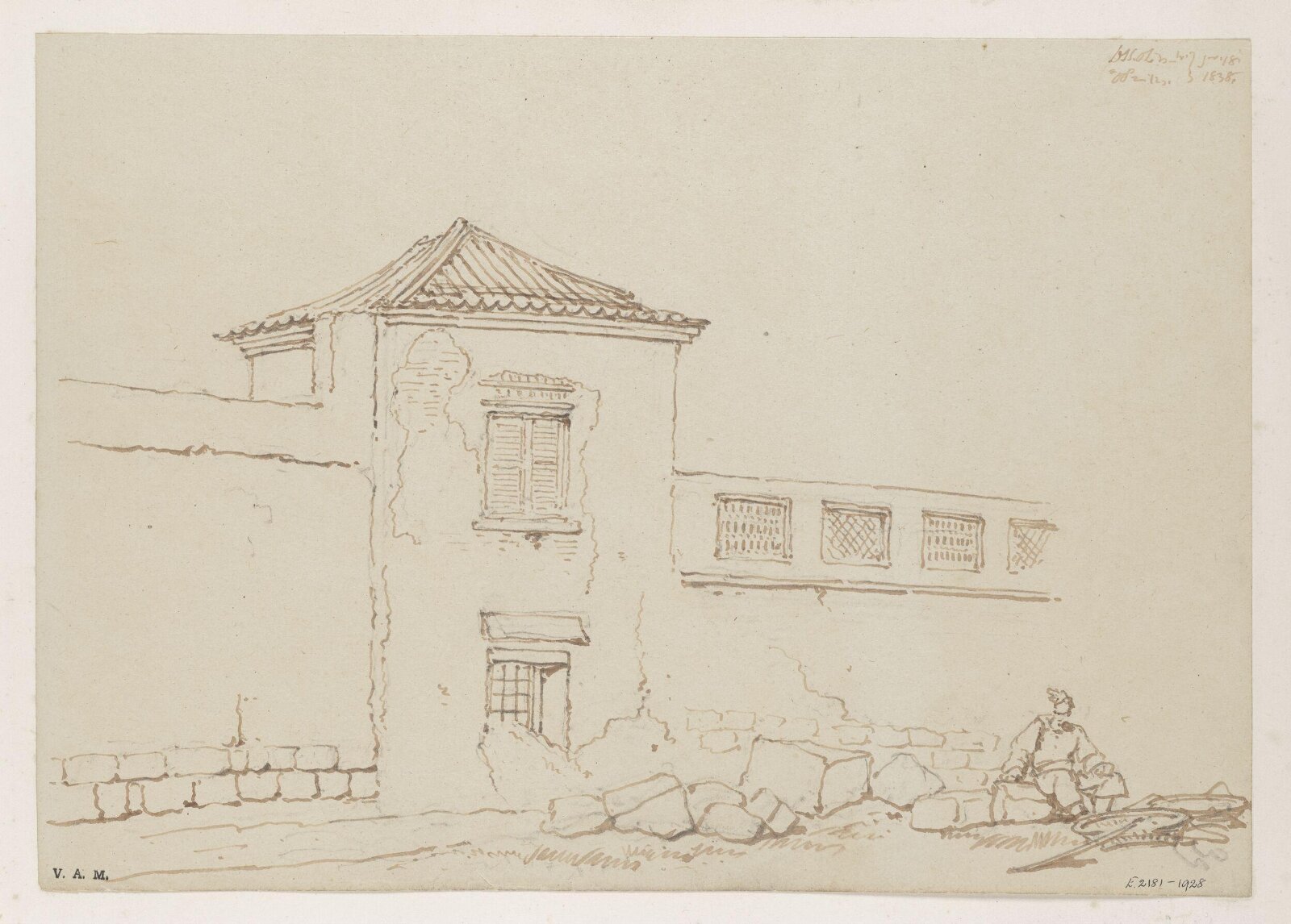 A building in Macau, George Chinnery, 18/01/1838
