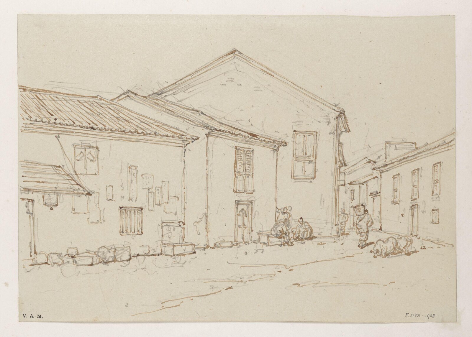 A street in Macau, George Chinnery, 29/09/1825 - 30/05/1852