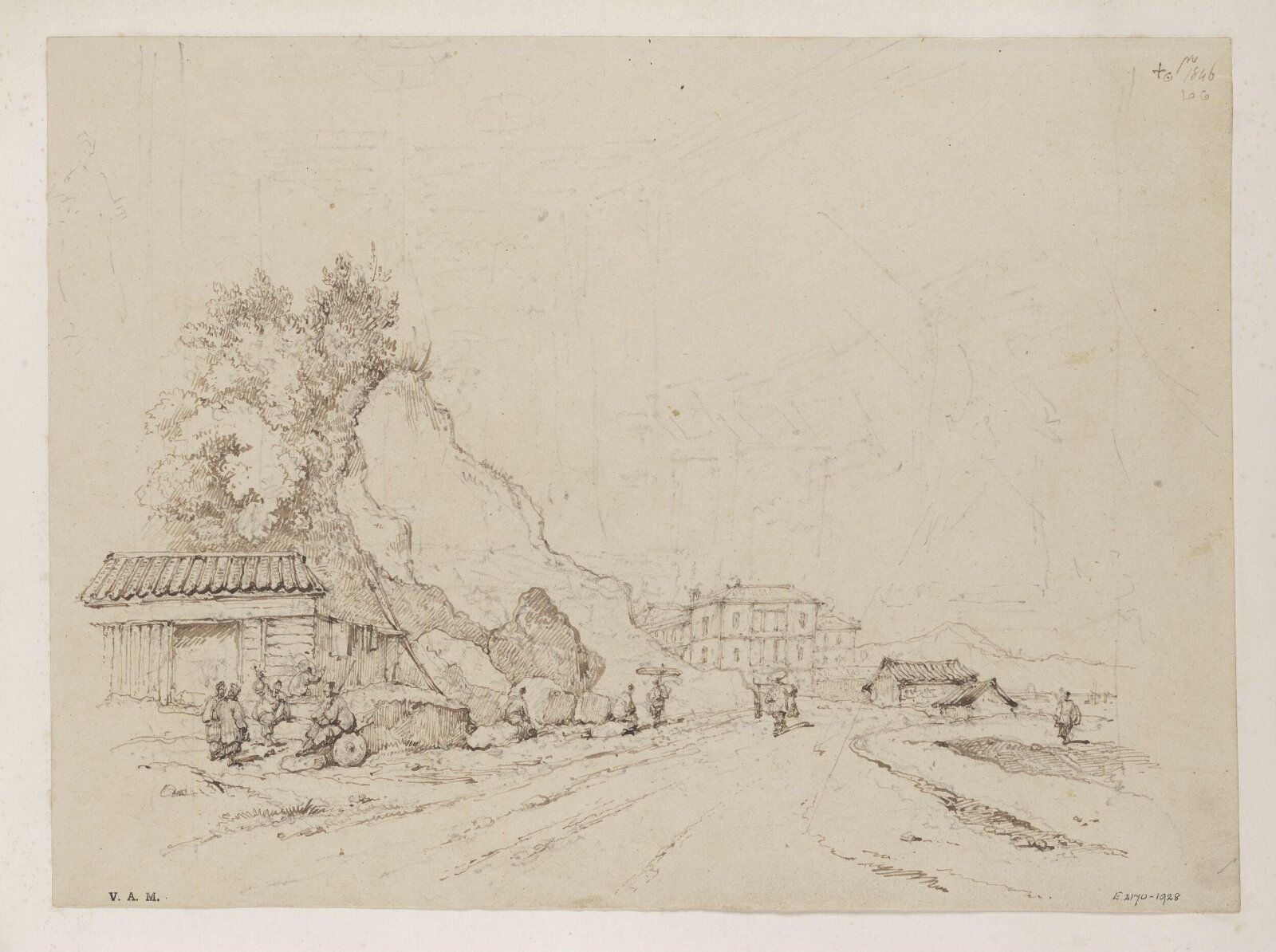 Queen's Road, Hong Kong, George Chinnery, 01/04/1846 - 30/04/1846