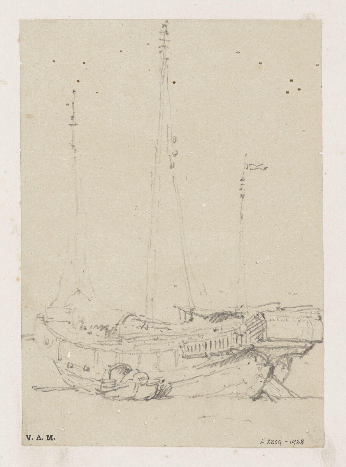 A junk with a small boat alongside, George Chinnery, 29/09/1825 - 30/05/1852