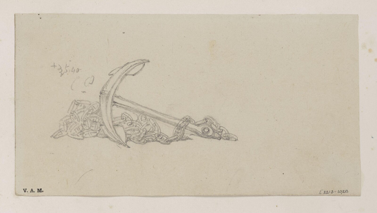 An anchor and chain, George Chinnery, 05/12/1840