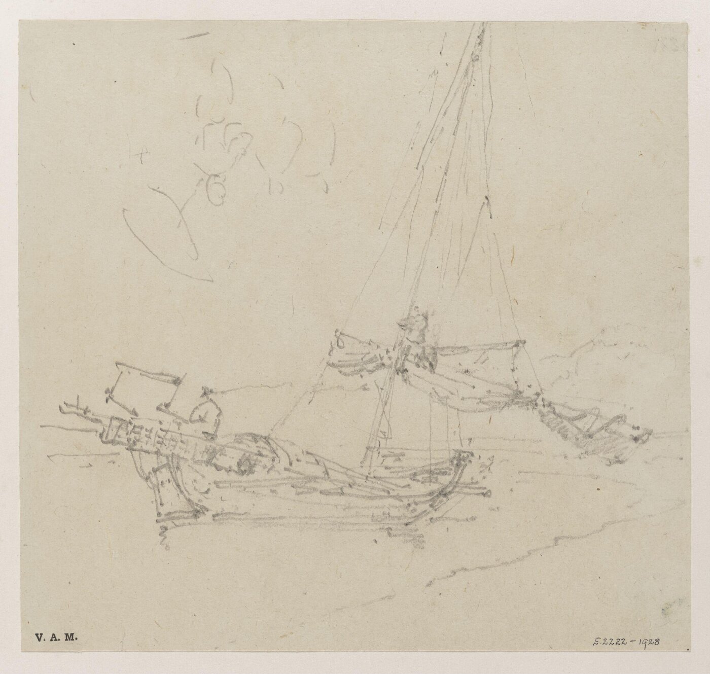 George Chinnery, A Chinese craft in shallow water