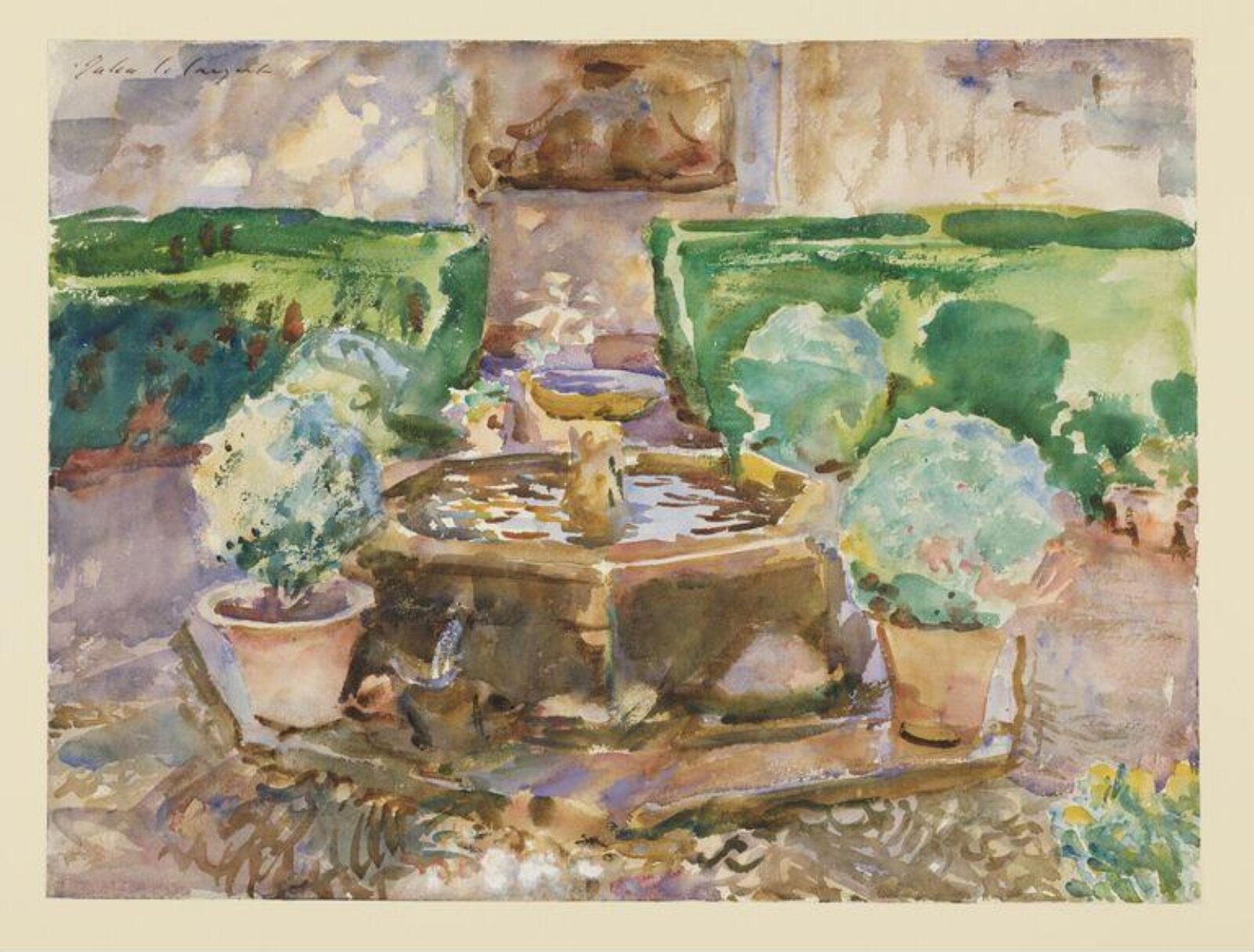 Fountain in the Generalife, John Singer Sargent, 09/1912 - 11/1912