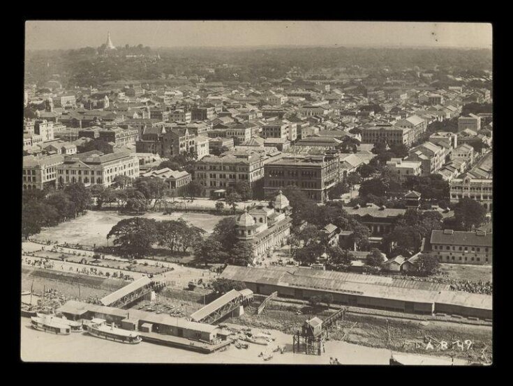 Aerial photograph of Rangoon, Burma | Durward, Capt. John | V&A Explore ...
