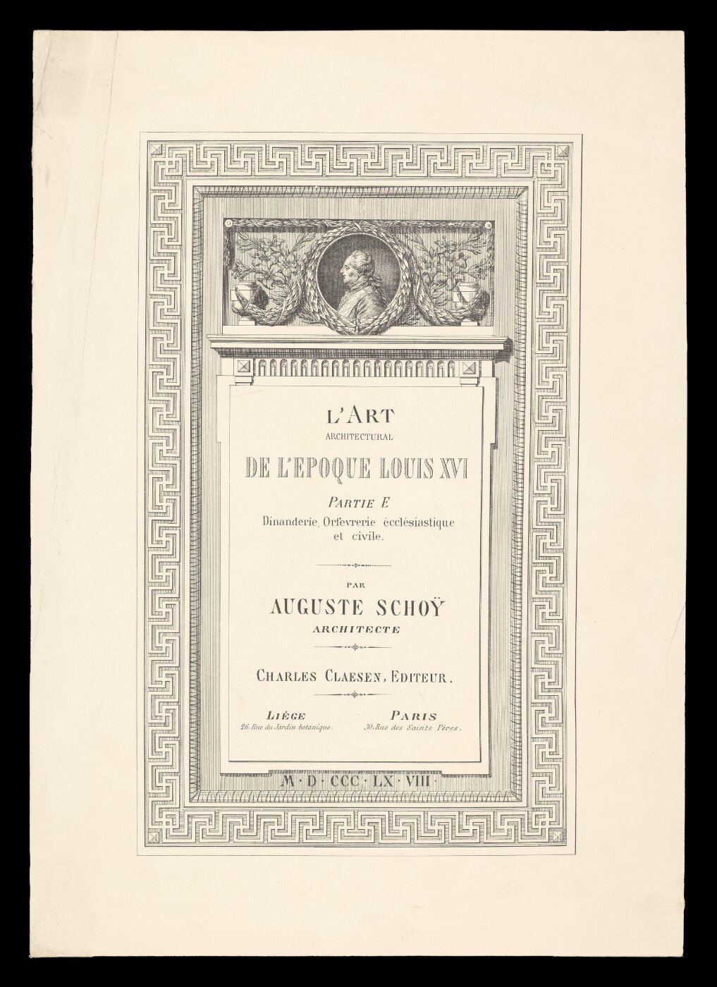 Unknown, L'art architectural de l'epoque Louis XVI