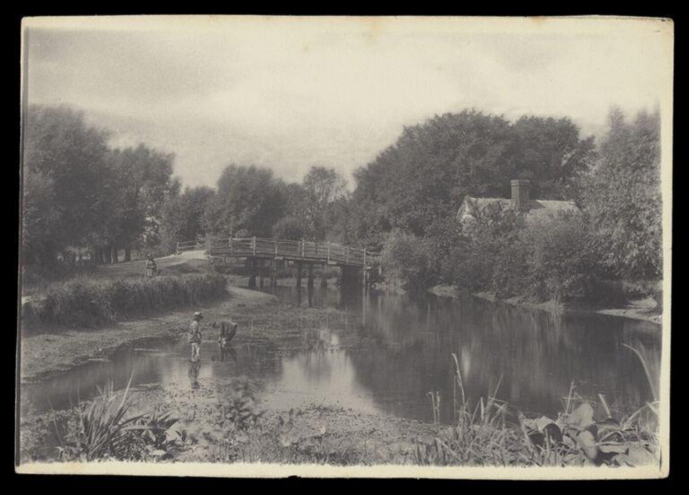 Gale, Lt. Col. Joseph, Children in a river by a bridge and cottage