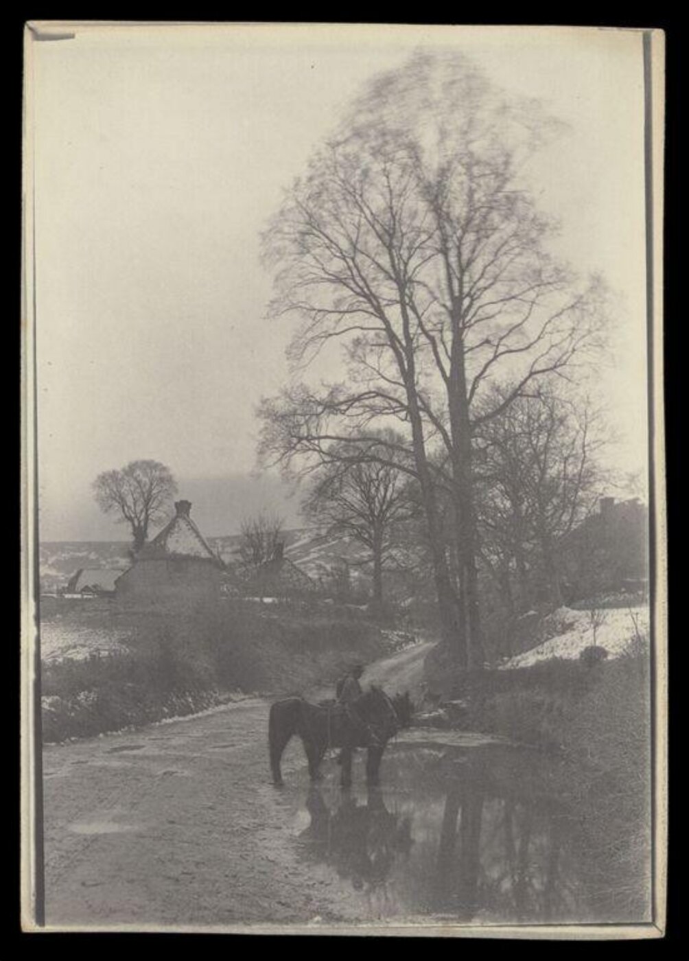 Gale, Lt. Col. Joseph, Two Horses and Rider on Rural Road