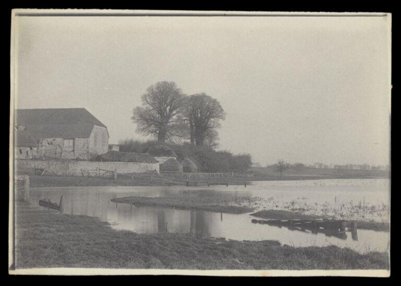 Gale, Lt. Col. Joseph, Flooded field with barn