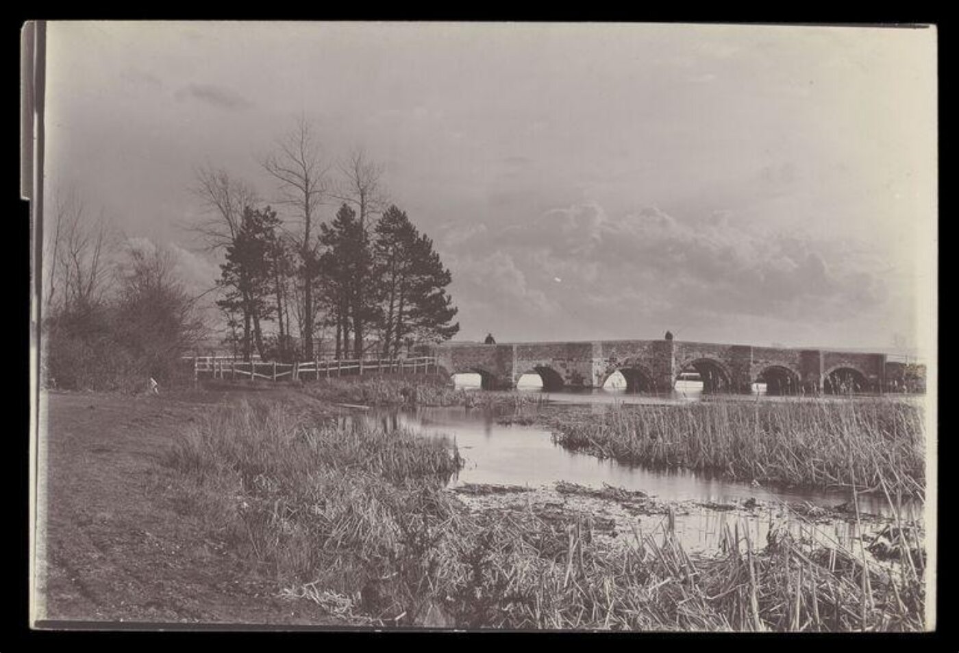 Gale, Lt. Col. Joseph, Bridge over river with reeds