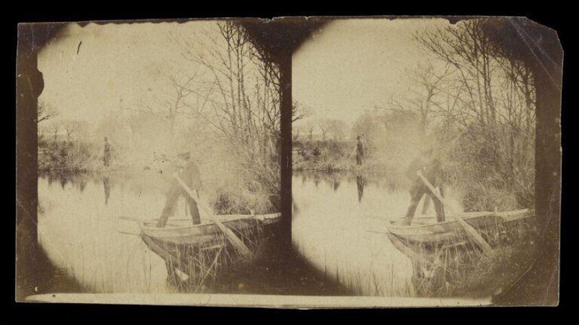 Lake Scene (1858) by Frans de Neve