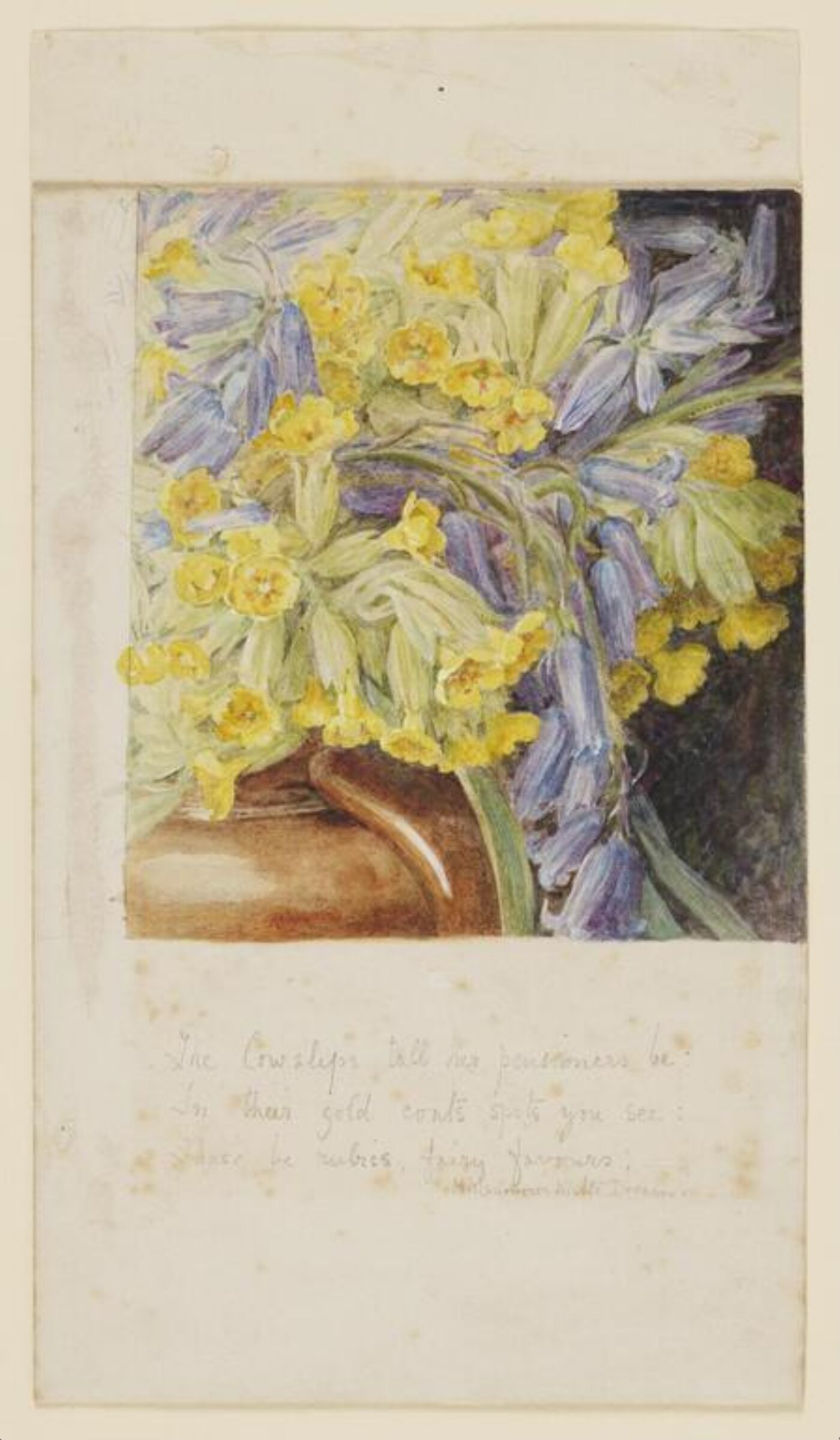 'The Cowslips tall her pensioners be...', Beatrix Potter, ca. 1880s-1890s