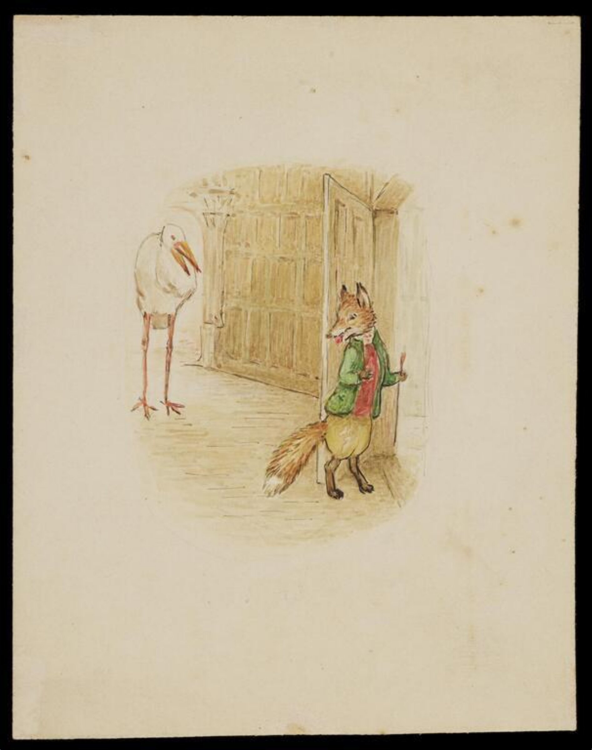 The fox taking leave of the stork, Beatrix Potter, 1919