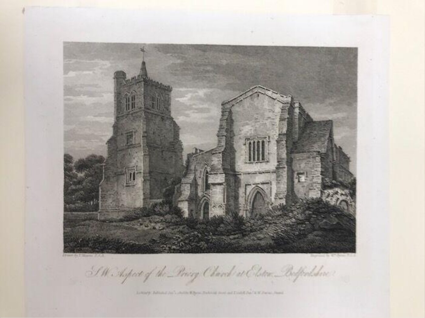 Thomas Hearne, SW Aspect of the Priory church at Elstow, Bedfordshire