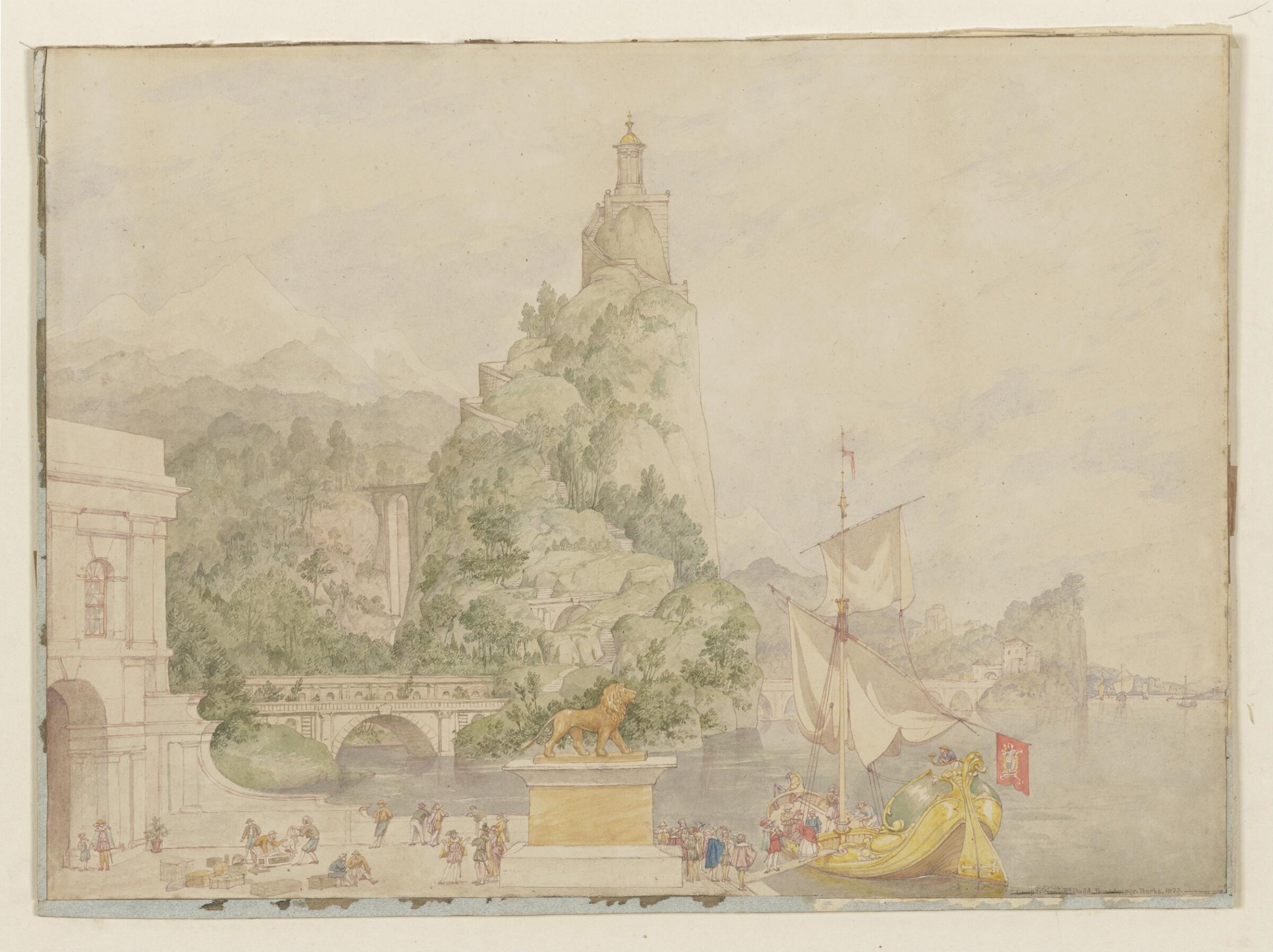 Design for the Broadmoor Stage Drop-Curtain, Richard Dadd, 1873