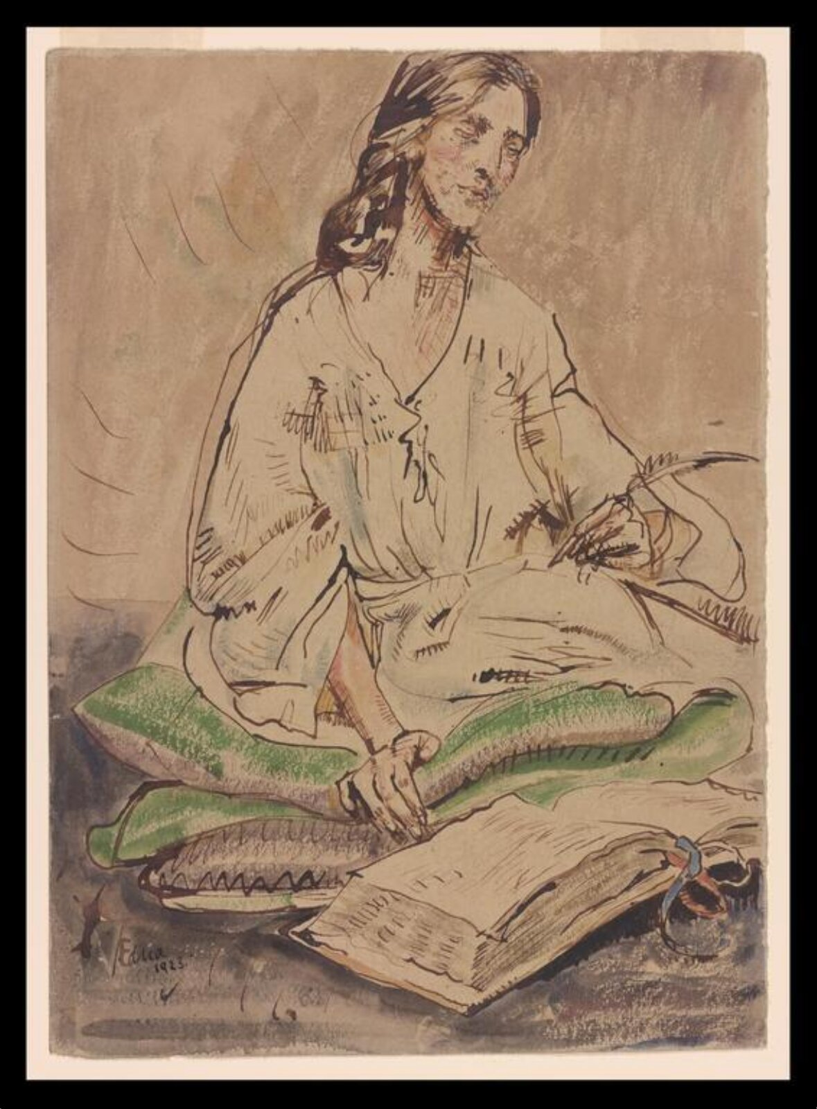 Self portrait, Edna Clarke-Hall, 1923