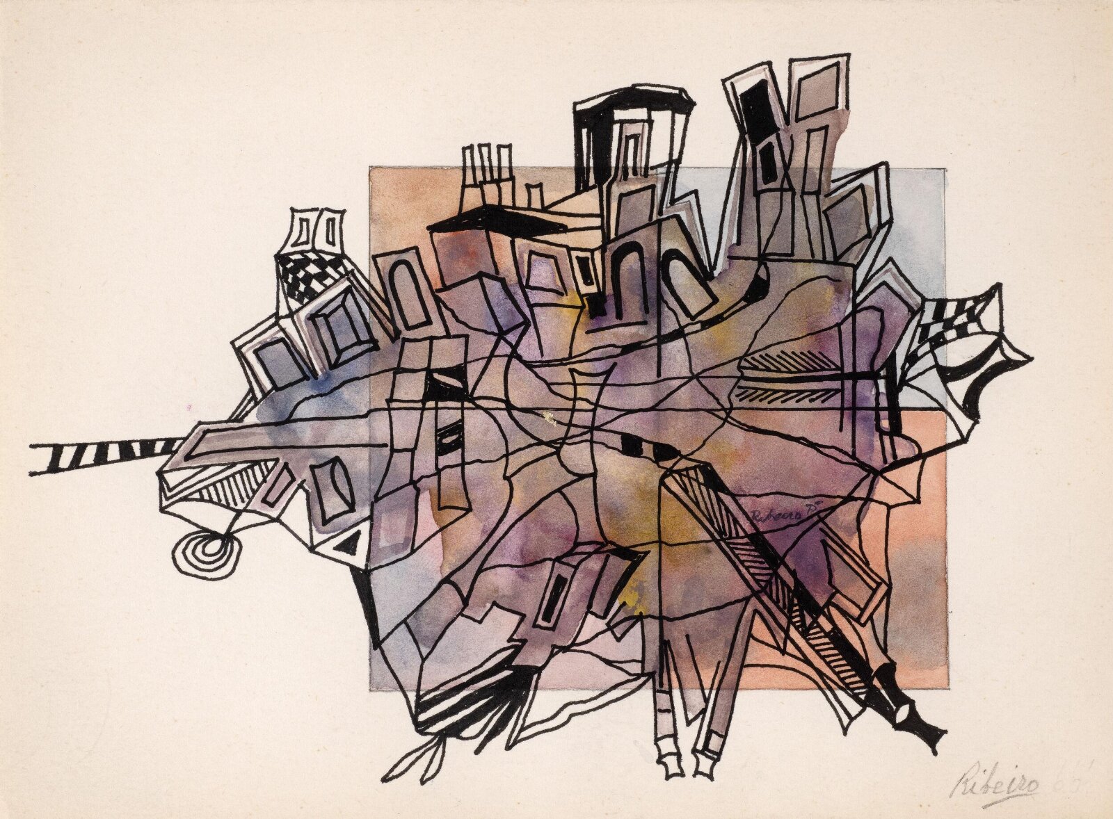 Abstract Townscape, Lancelot Ribeiro, 1975