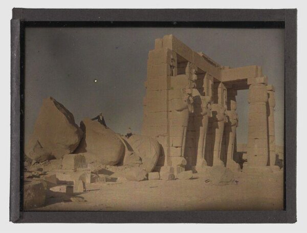 Else Paneth and guide with Egyptian monuments | Paneth, F.A. | V&A ...