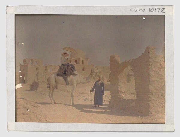 Else Paneth on a camel with guide | Paneth, F.A. | V&A Explore The ...