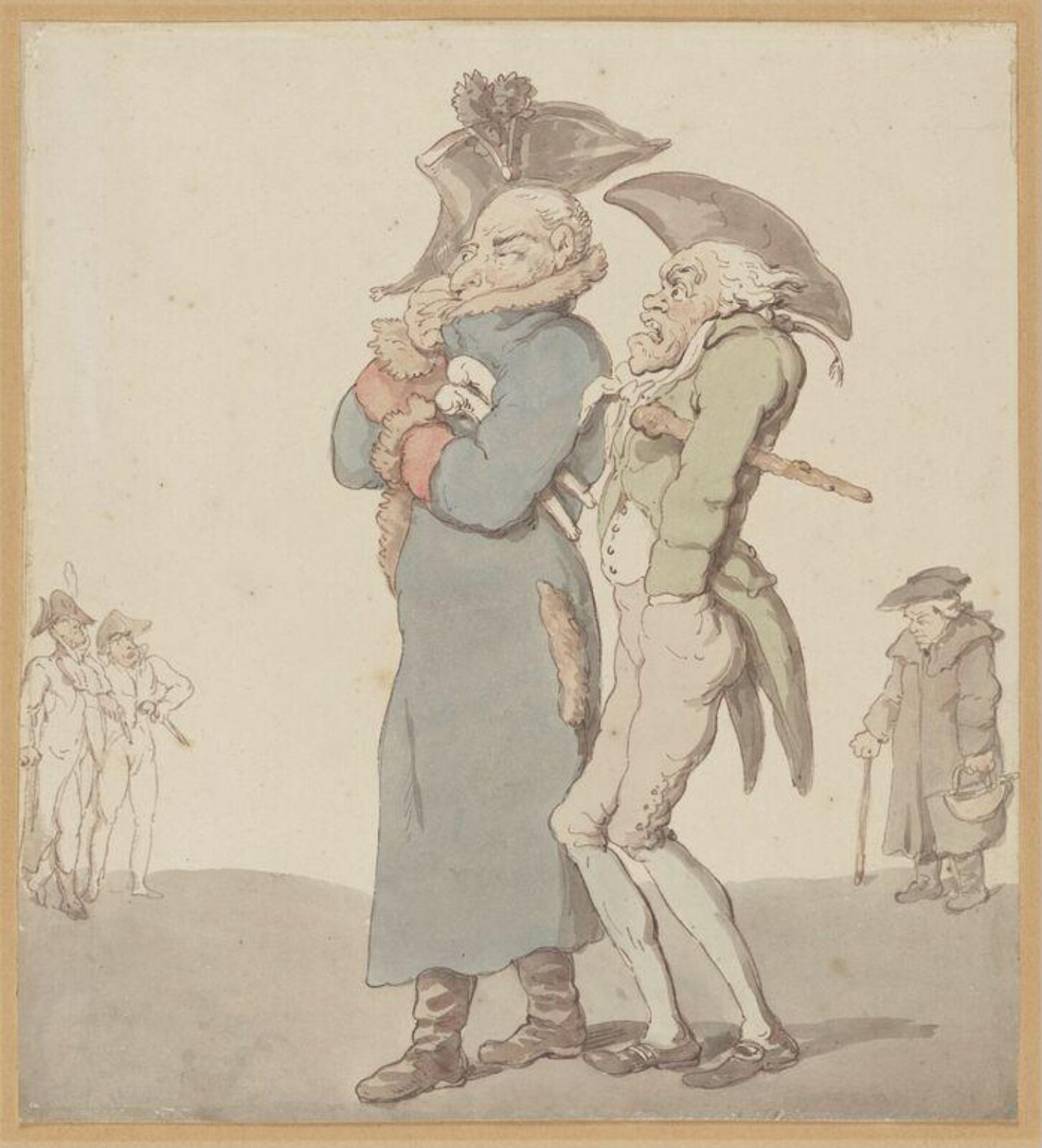 Duellists, Thomas Rowlandson, early 19th century