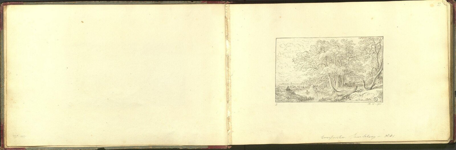 Composition, Sun Seting (sic), John Glover, 1831