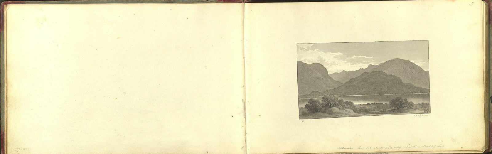 Ulswater. Sun Set strong colouring or with a cloudless sky (sic), John Glover, 1800-1849
