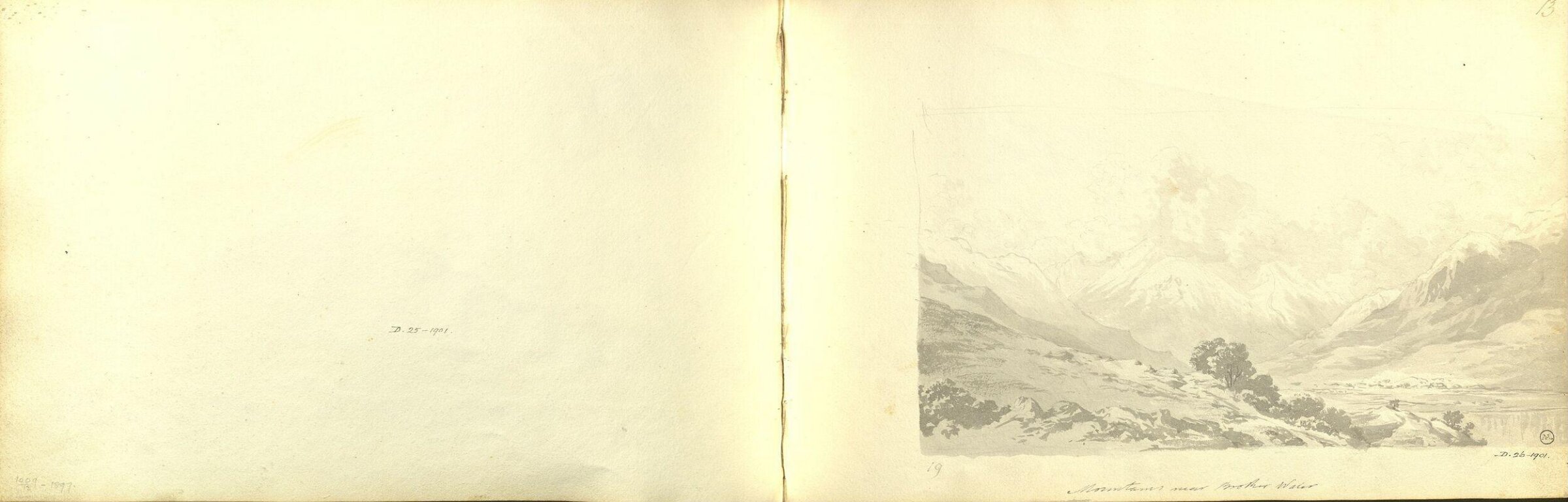 Mountains near Brother Water, John Glover, 1800-1849