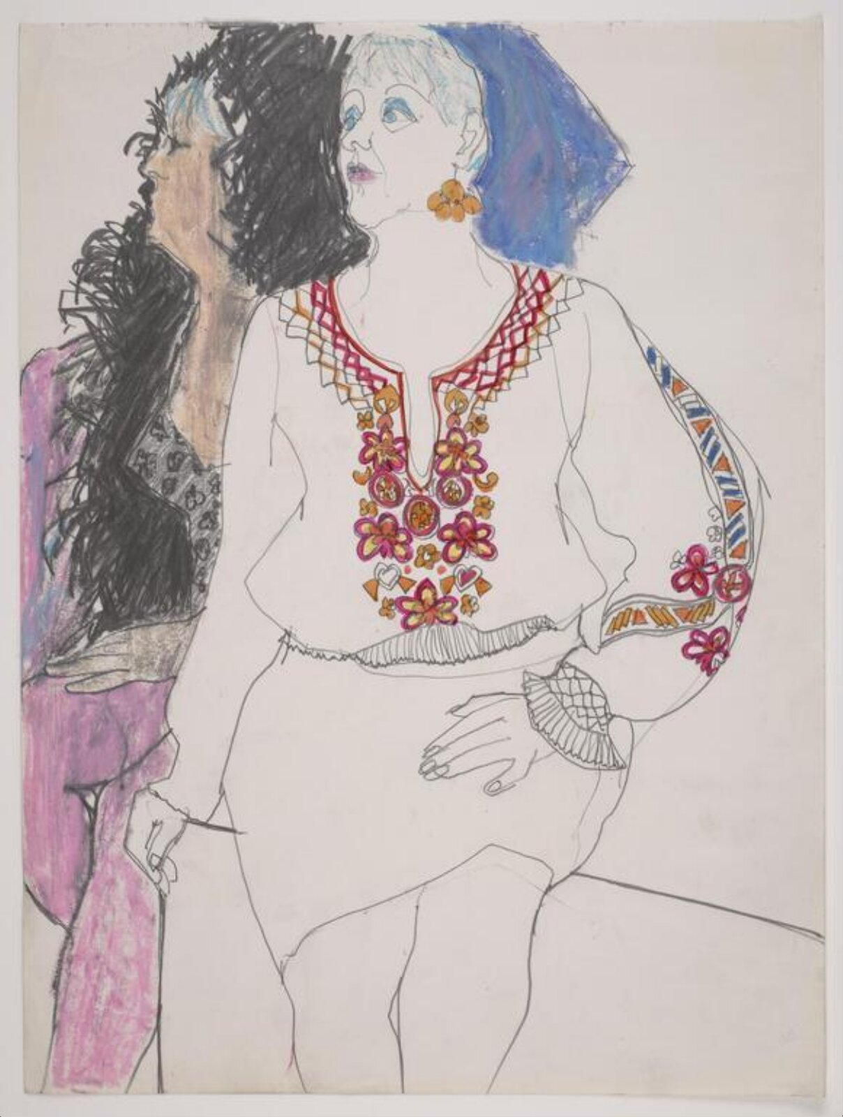 drawing, Colin Barnes, 1980s- early 1990s