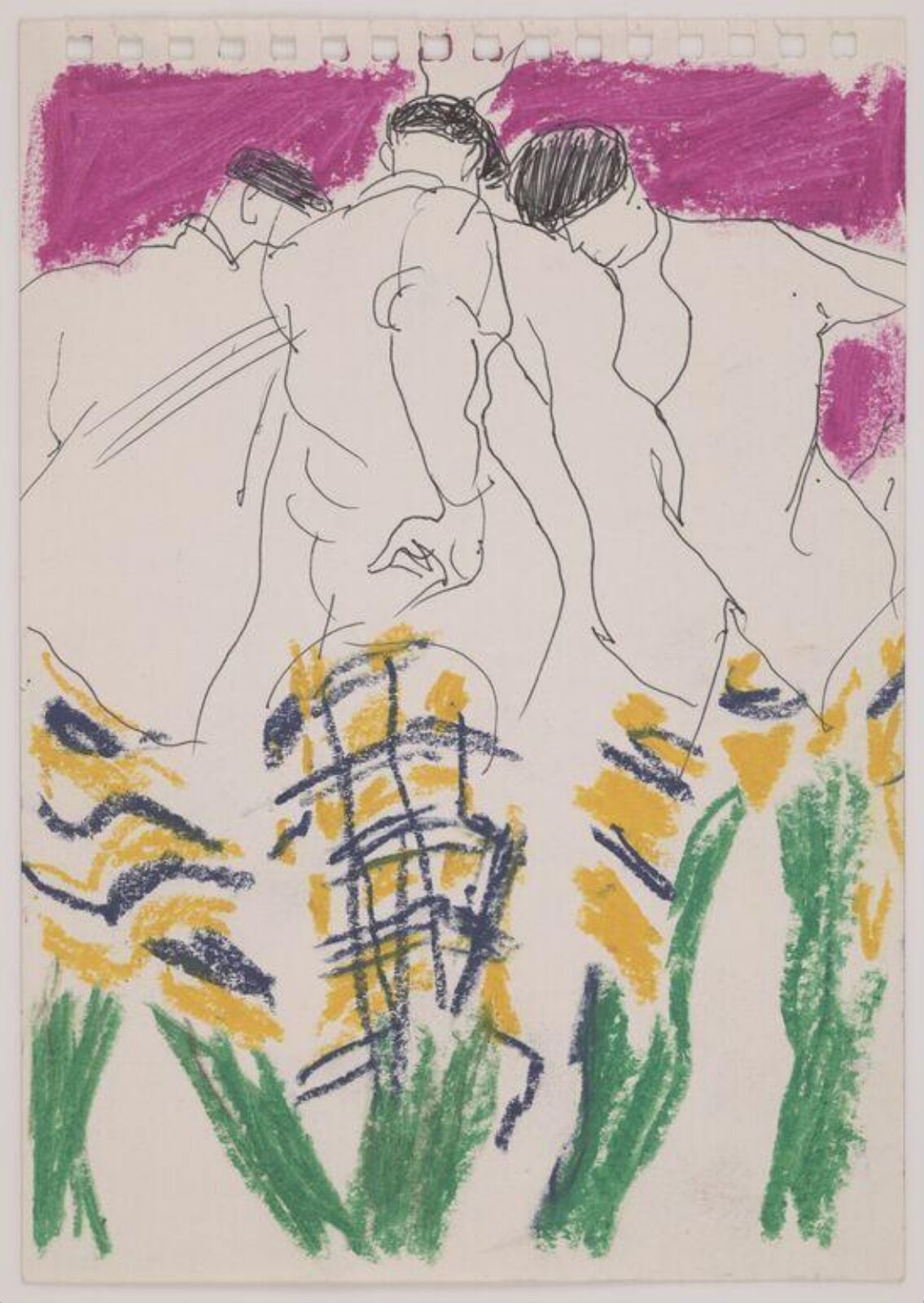 drawing, Colin Barnes, 1980s- early 1990s