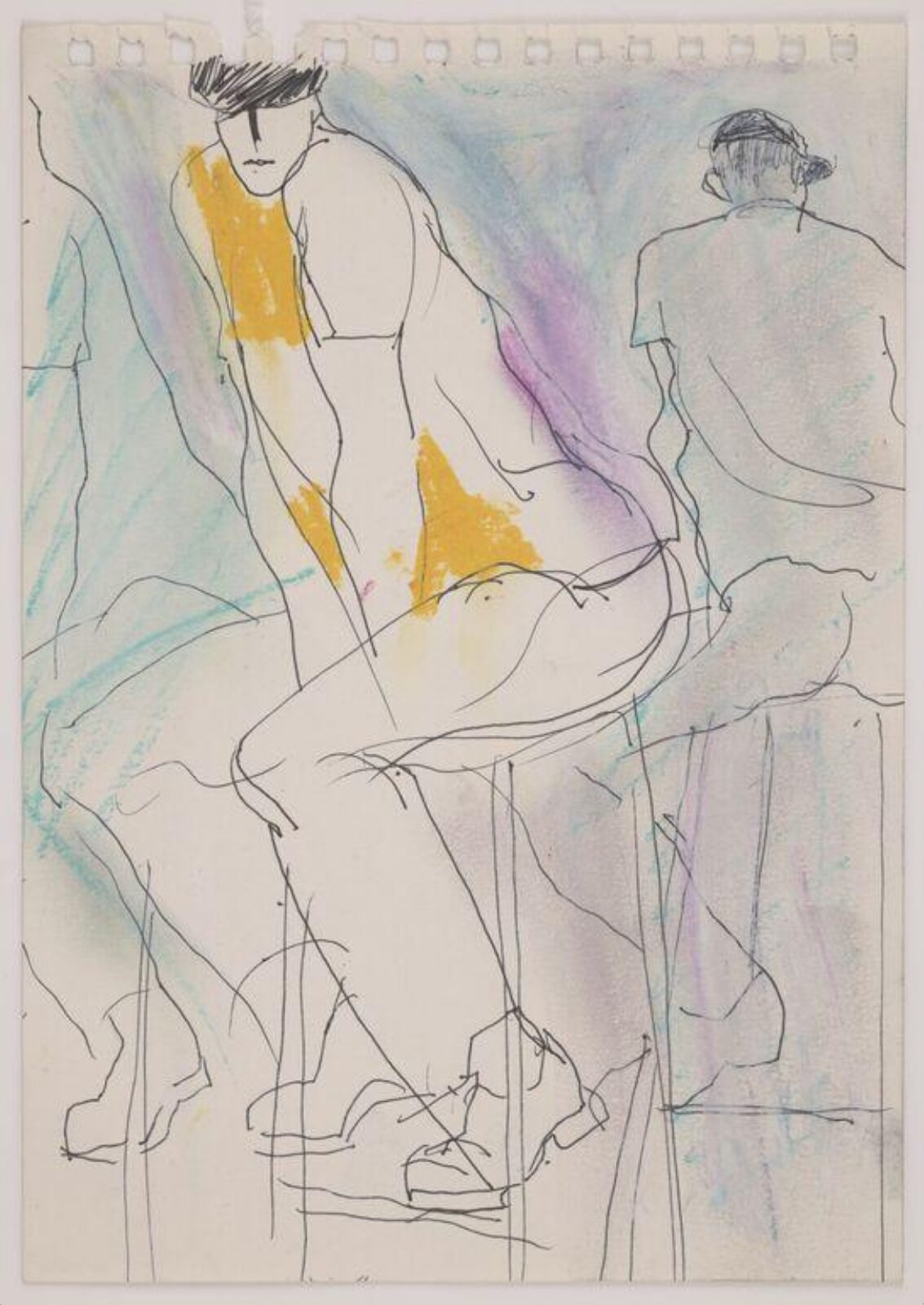 drawing, Colin Barnes, 1980s- early 1990s