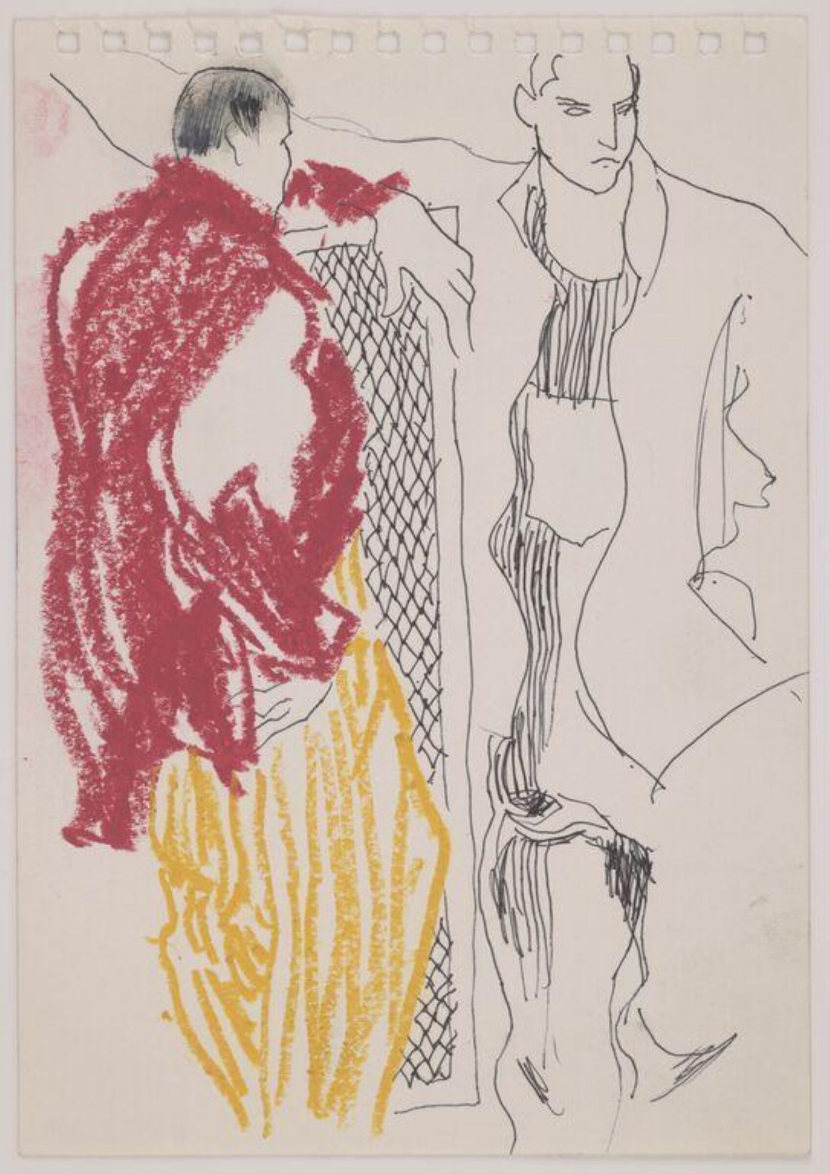 drawing, Colin Barnes, 1980s- early 1990s
