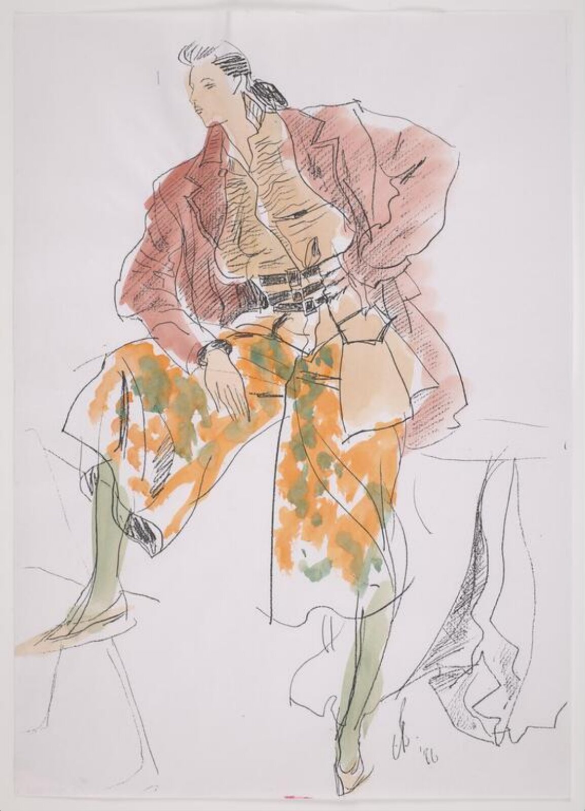 drawing, Colin Barnes, 1980s- early 1990s