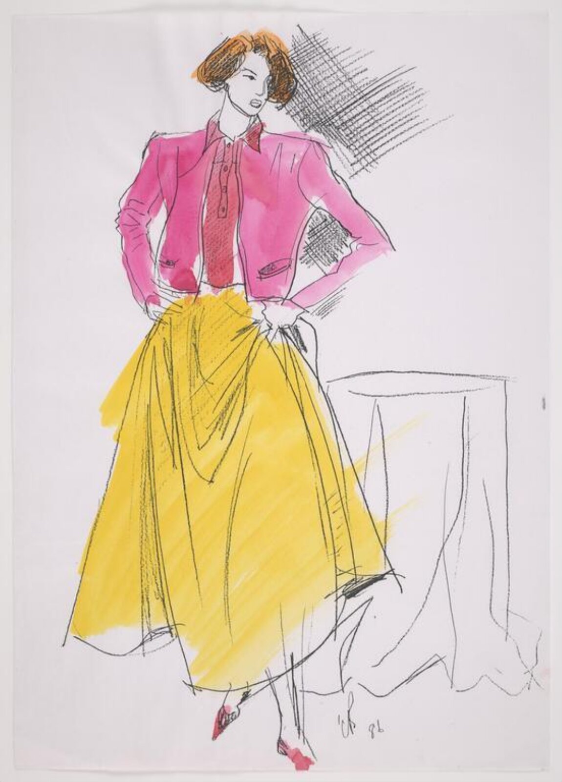 drawing, Colin Barnes, 1980s- early 1990s